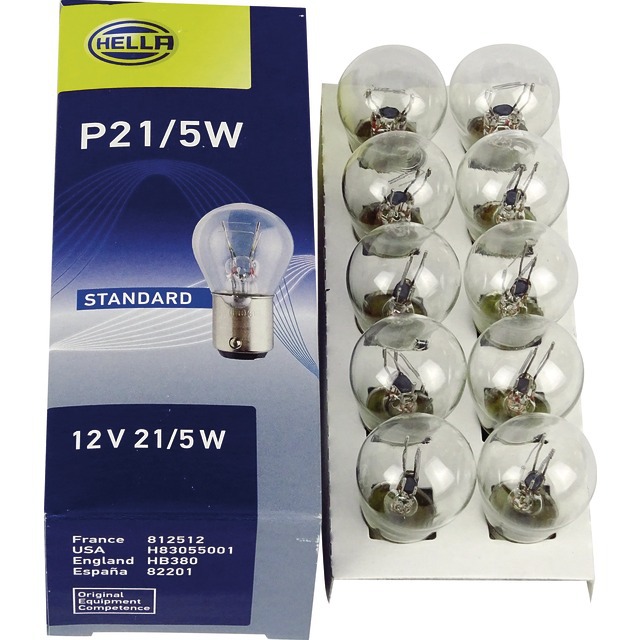 Ampoules Lampes 12V 21/5W Boite de 10 référence fournisseur 1224060